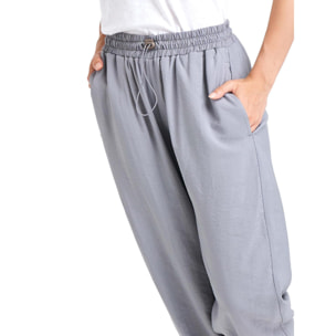 Pantalón de raso de mujer brillante