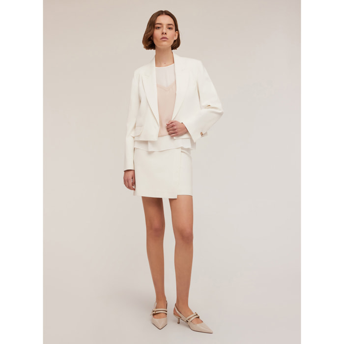 Motivi - Minifalda efecto portafolio - Blanco