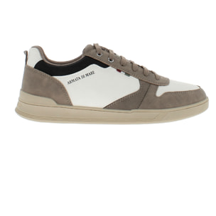 Armata di Mare Scarpe Uomo Sneakers Casual Stringate Basse con Soletta Rimovibile in Memory Foam AMU W24D643 Beige