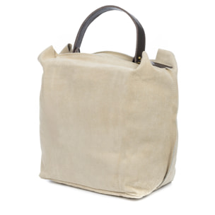 Avigliano bolso shopper mujer. Piel auténtica Gamuza.