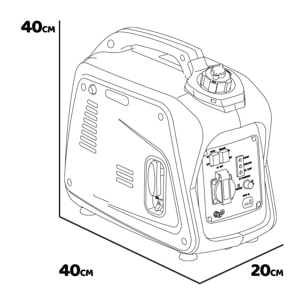 Thor 1200 - Generatore di Corrente Digitale ad Inverter Silenziato con Motore OHV 4 Tempi Gruppo Elettrogeno a Risparmio energetico