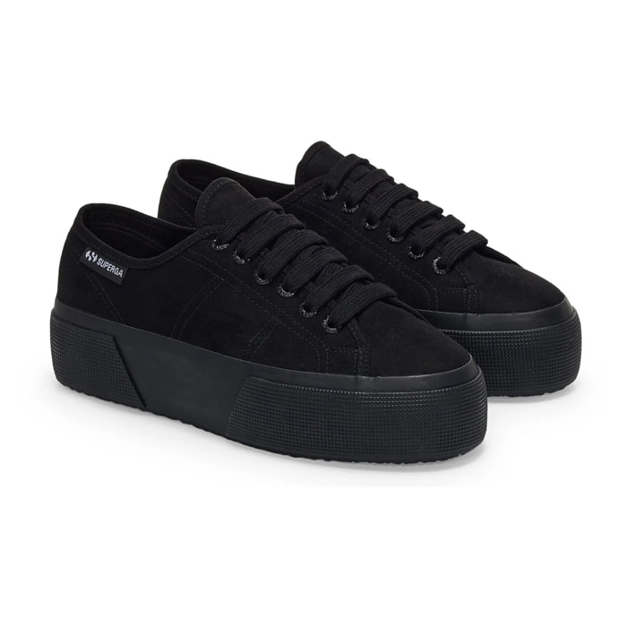 Superga - Zapatos de mujer Mujer Negro - 3790 Microfiber Leggera