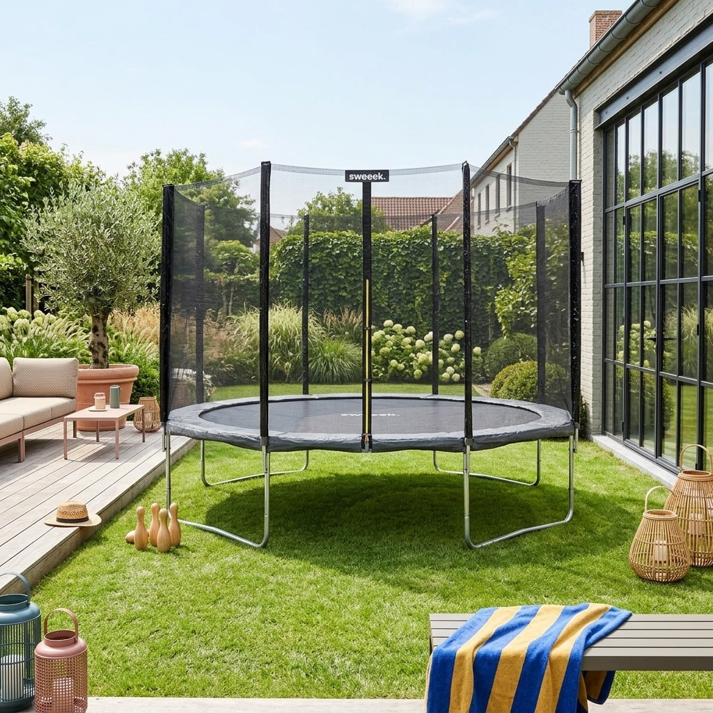 Trampoline 370cm filet protection SATURNE