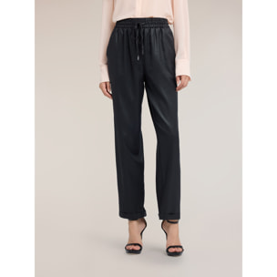 Motivi - Joggers in lyocell laminato - Nero