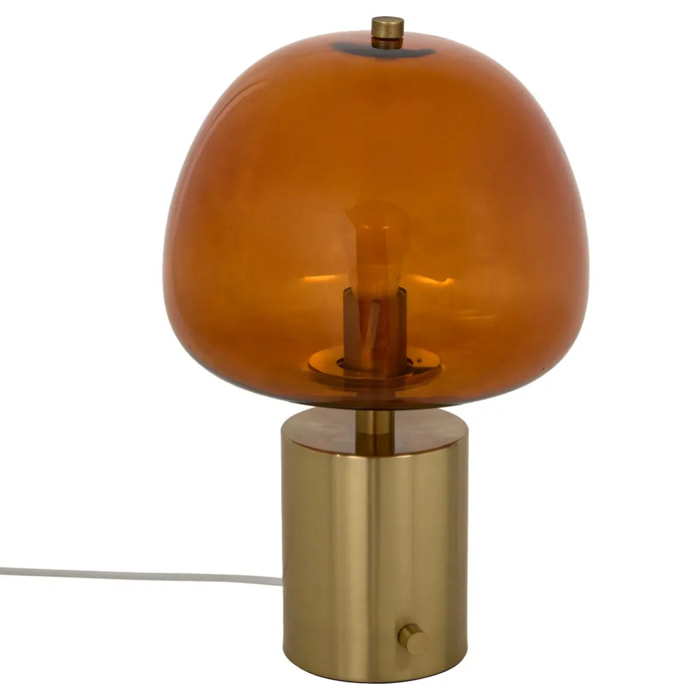 Lampe Elie champignon H.41cm rouge