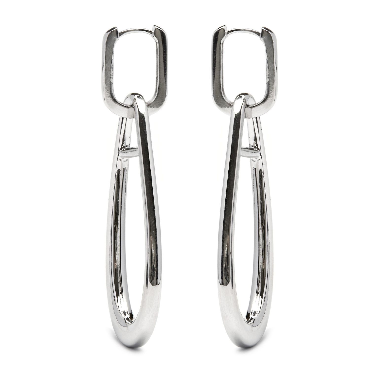 Pendientes Lux by Lux acabadoss en rodio