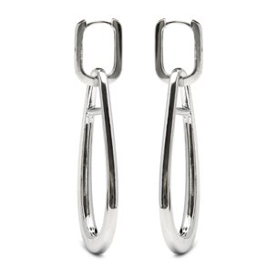 Pendientes Lux by Lux acabadoss en rodio