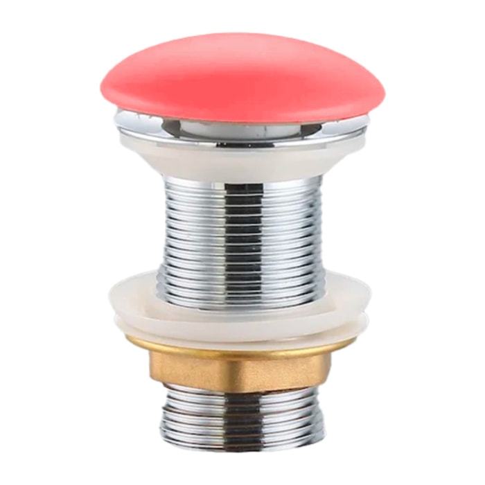 PixL bonde à écoulement libre 5/4 " sans trop plein pour lavabos et vasques, rose mat (CEPXPLUGPM)