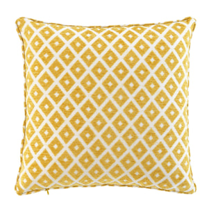 Coussin déhoussable en jacquard - Jaune