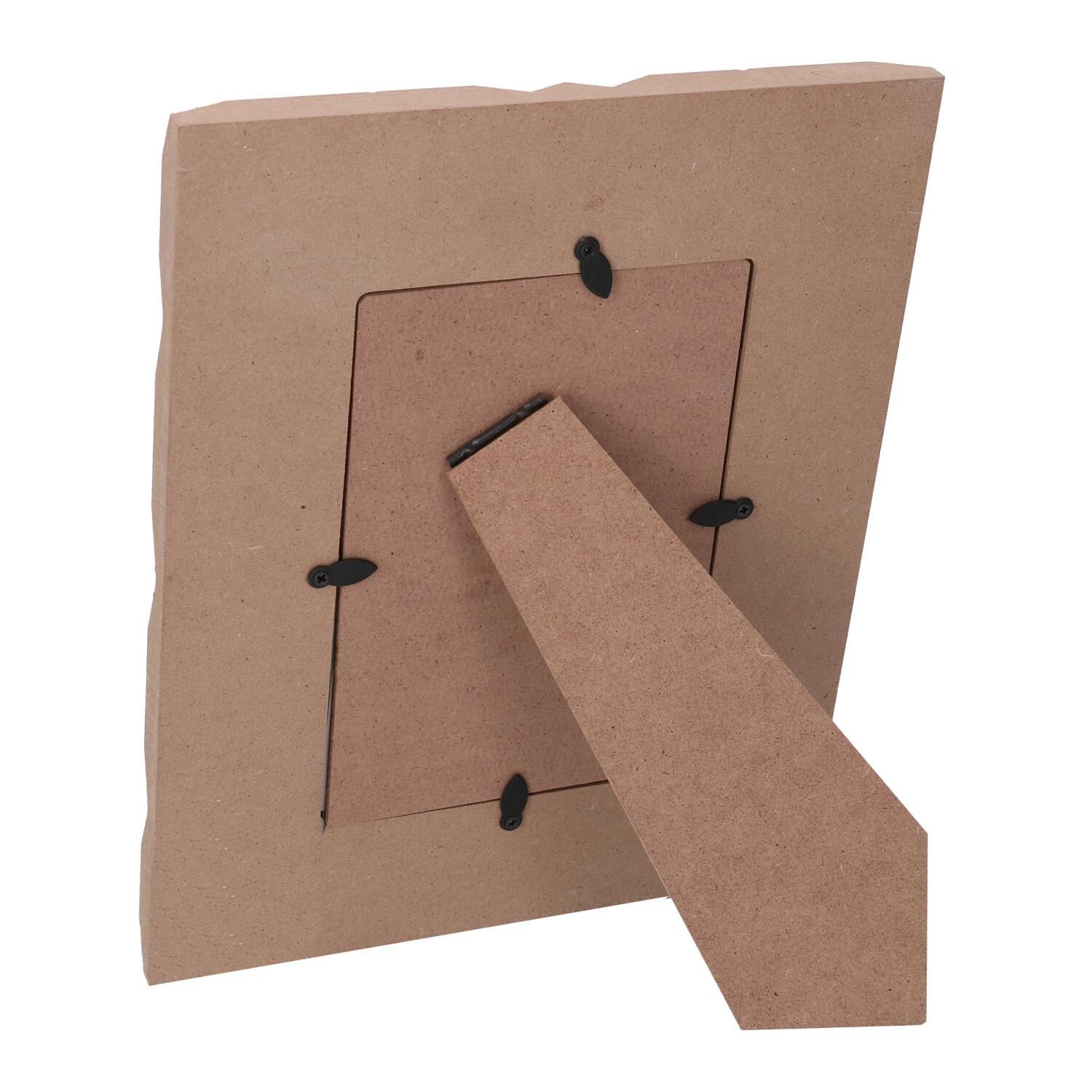 Portafoto da tavolo in legno bianco rettangolare cm19x1,5h24