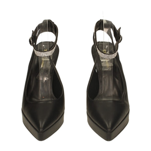 Décolleté sling back Donna Tata Italia Nero