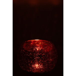 J-Line photophore Boule Craquelé - verre - rose - large