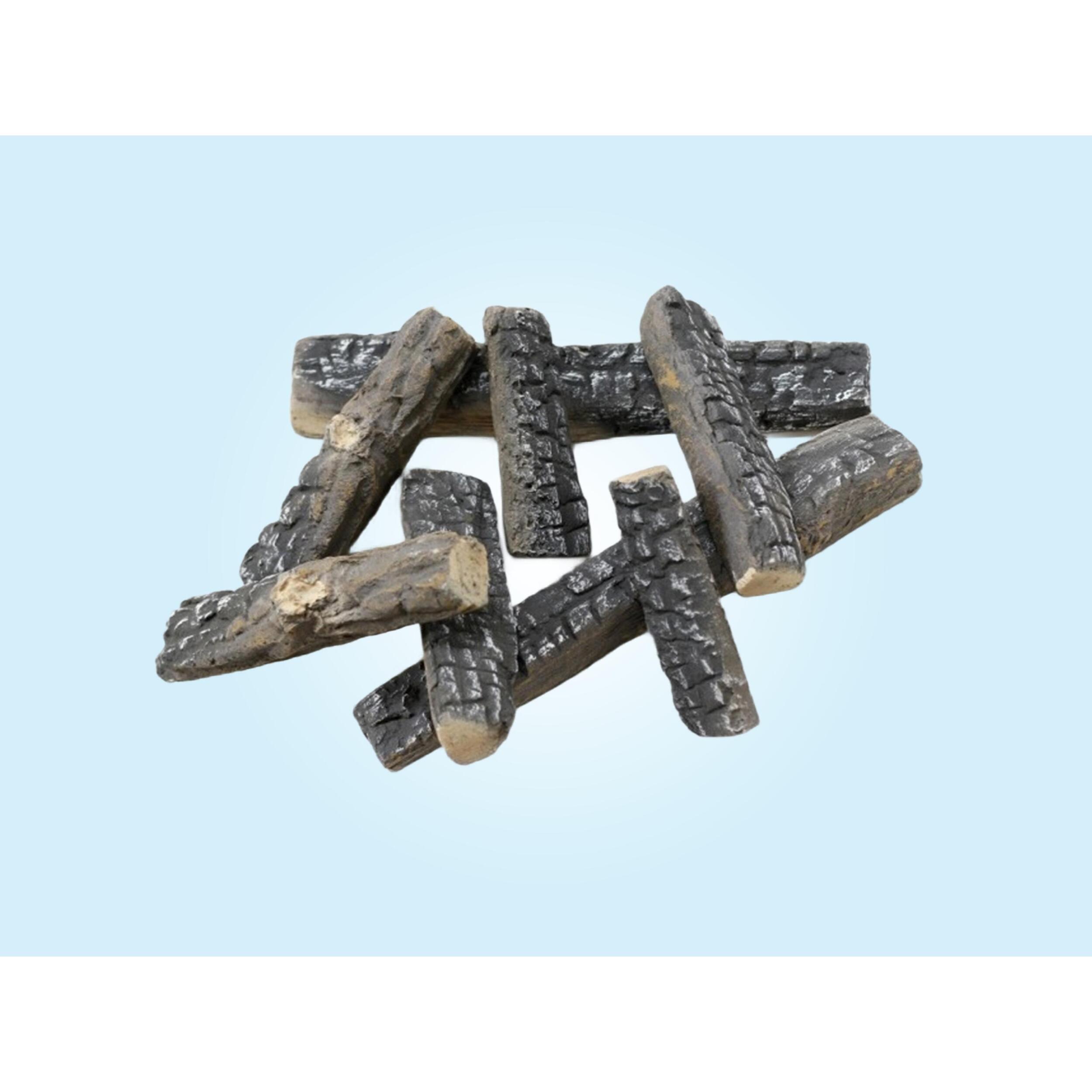 Bûches décoratives en fibre céramique pour cheminées à l'éthanol. 8 pièces