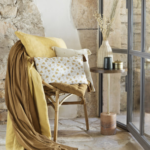 Coussin "Jamana" 40x40cm blanc ivoire