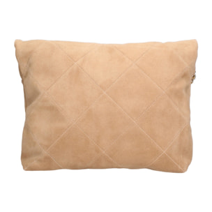 Borsa a spalla da donna Made in Italy - Modello Celeste Elite - Pelle scamosciata - 32.0 x 34.0 x 6.0 cm