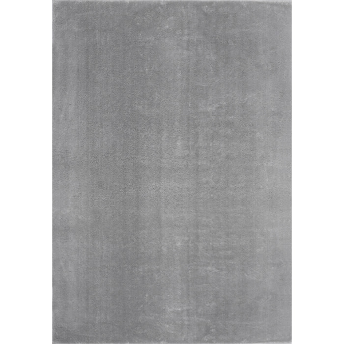 Loft - Tapis de salon shaggy tout doux lavable en machine - Gris