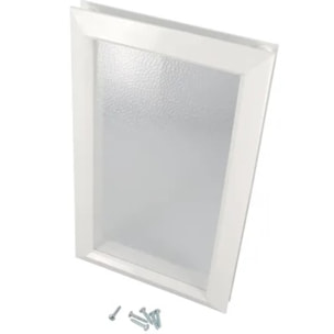 Hublot PVC rectangulaire blanc NICOLL - 380 x 225 mm - 203MI