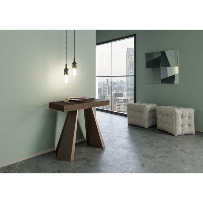 Console Diamante Small cm.90x40 (extensible à 196) Noyer cadre Ours