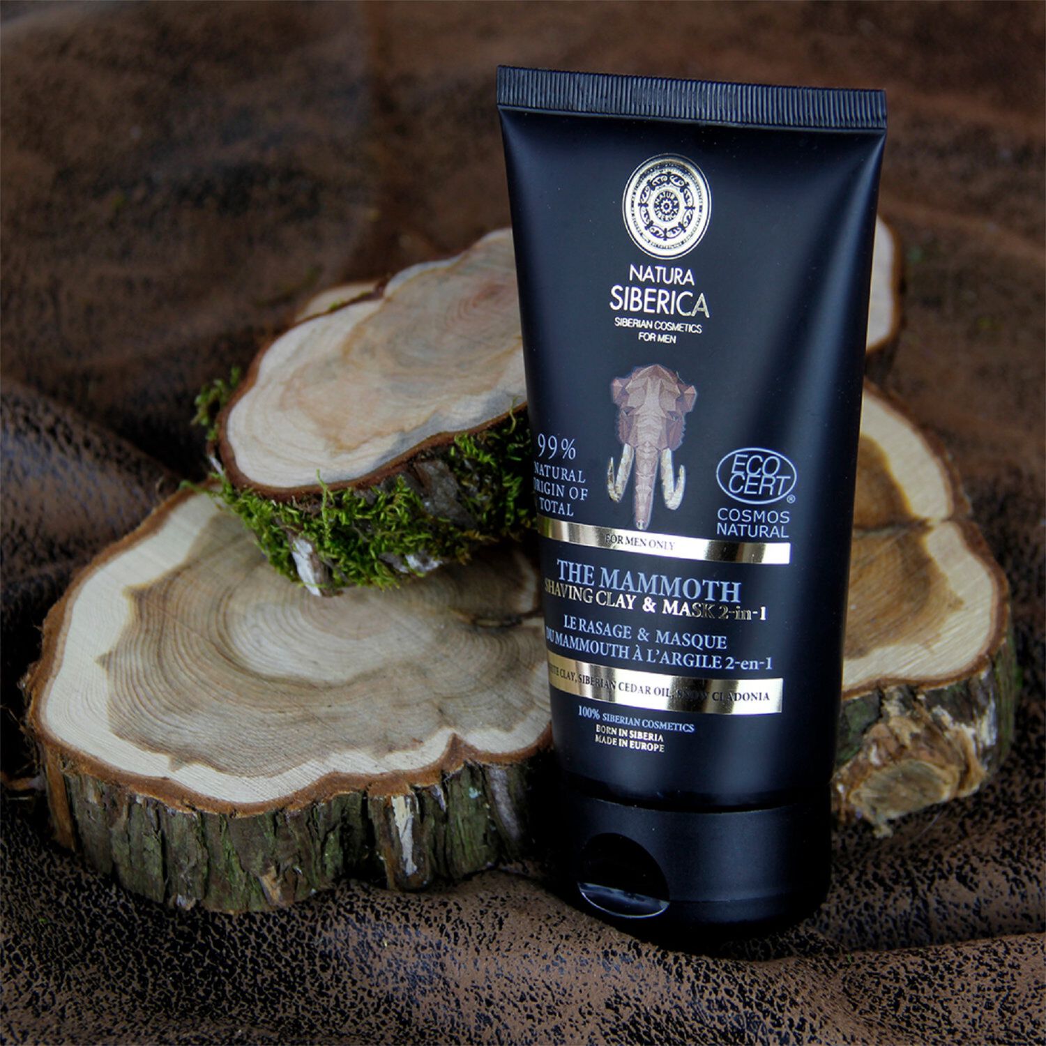 Mammouth - Rasage & Masque Homme 2 en 1  à l'Argile 150ml