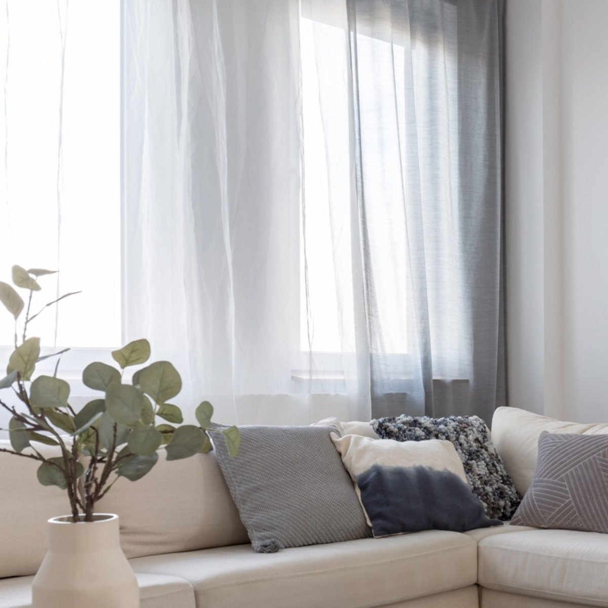 Rideau LINUM XXL à oeillets Blanc