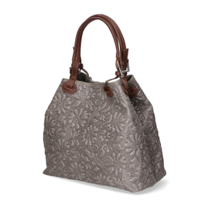 Borsa a mano da donna - Modello Elenia - Vera pelle - 33.0 x 29.0 x 16.0 cm