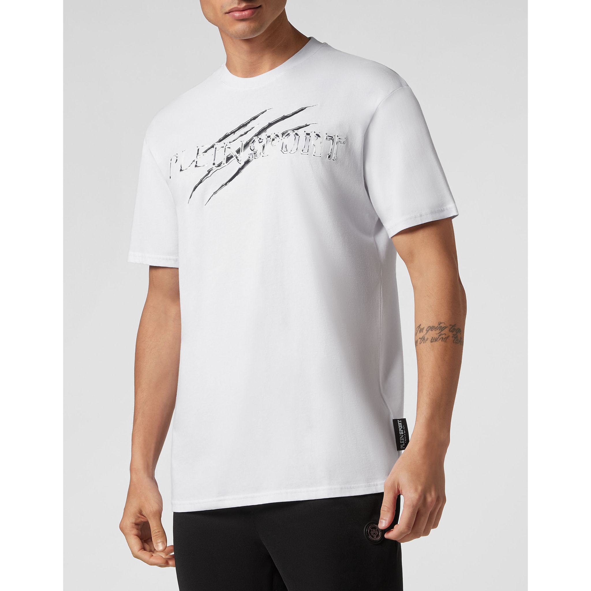 PLEIN SPORT T-shirt girocollo a maniche corte CHROME