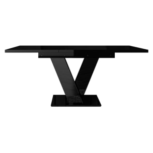 Xandriel - table à manger extensible - noir - 4 à 6 personnes - Noir