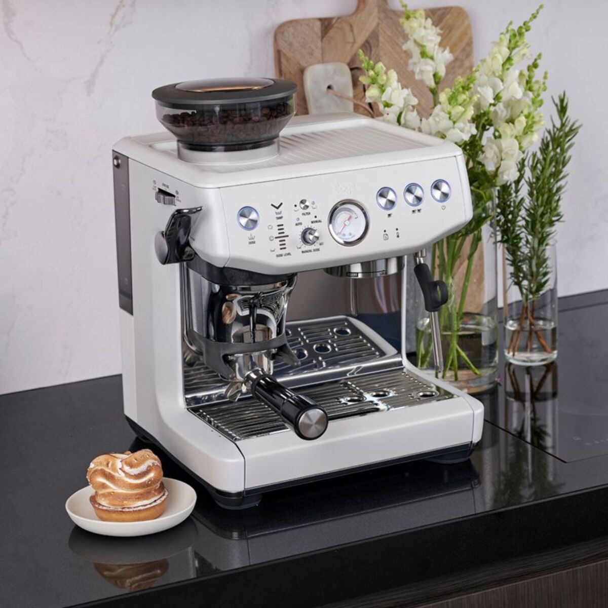 Machine à expresso SAGE APPLIANCES the barista express impress blanc sel de