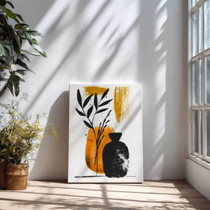 Tableau vases et feuillage moderne Toile imprimée