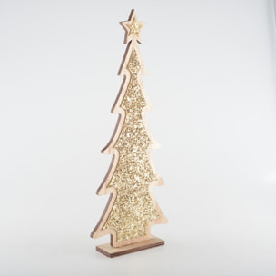 Sapin de no? l decoration en bois 14x4x35.5 cm