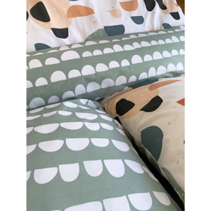 Parure Housse De Couette 3pcs 100% coton 57fils Pontino Reversible