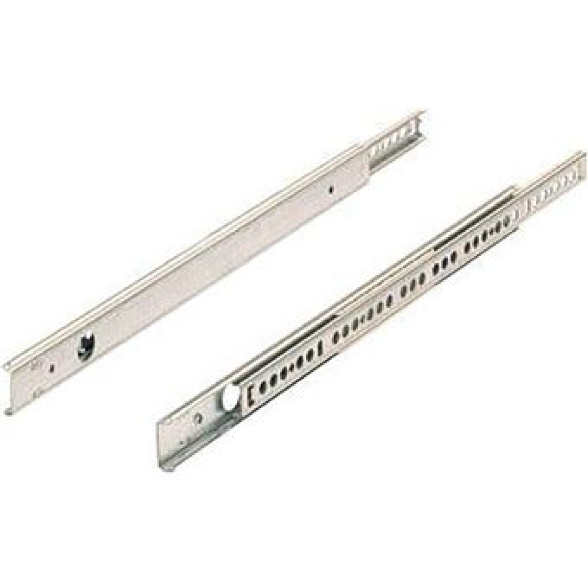 Paire de coulisses à billes KA 1730 HETTICH - Rainure 17 mm - L.380 mm - Acier zingué - Pour tiroir 250 à 390 mm - 71836