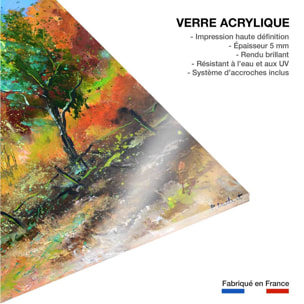 Tableau paysage trio vert Tableau plexiglas