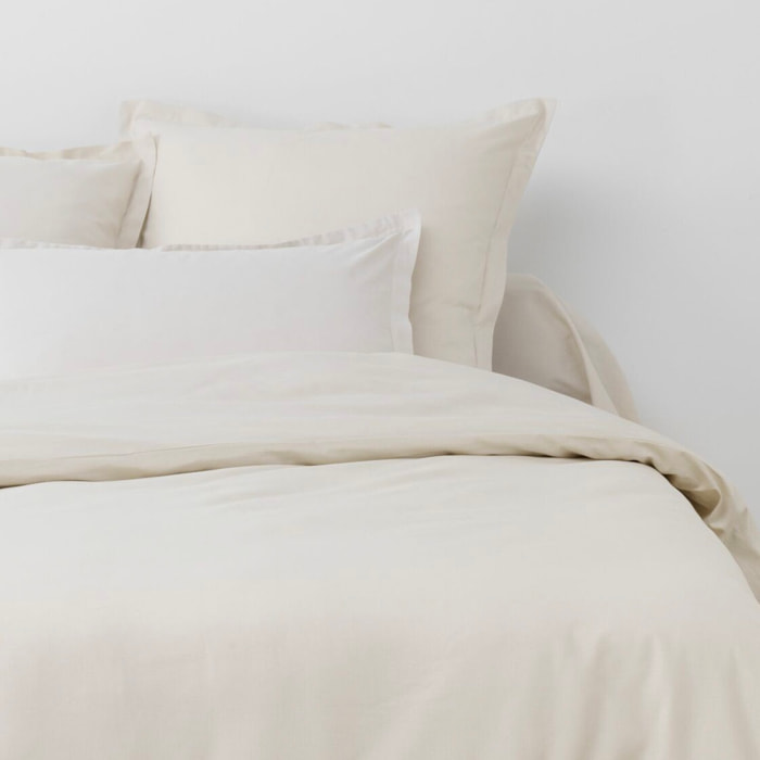 Parure de draps 100% Coton Uni - Essentiel - Chantilly