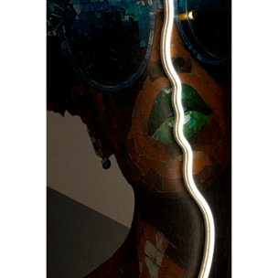 STAMPA C/LED SU TELA AFRO CM 60X3,5X90 (APPLICAZIONE 3D ACRILICO)