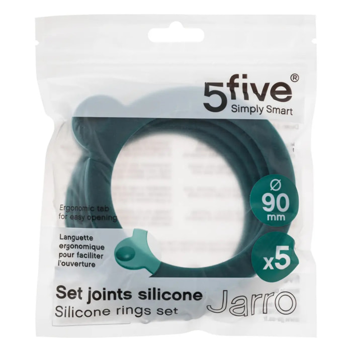 Set de 5 joints silicone jarro taille L
