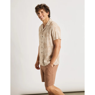 Camisa Manga Corta Marrón - Fog