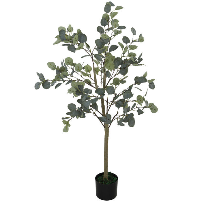 Planta Artificial Decorativa Grande 120 cm Eucalipto Artificial Árbol Sintético de Interior con 230 Hojas Decoración para Hogar Oficina Balcón Dormitorio Verde