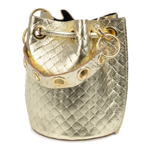 Primavera bolso de mano mujer. Piel auténtica Gamuza con grabado entrelazado y lacada brillante.