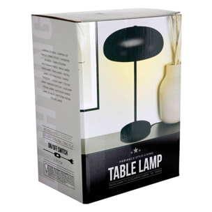 Lámpara de mesa metálica Negro 25x40cm de diseño moderno con doble casquillo E14