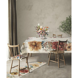 Tovaglia floreale antimacchia e lavabile 100% polylino BLOSSOM