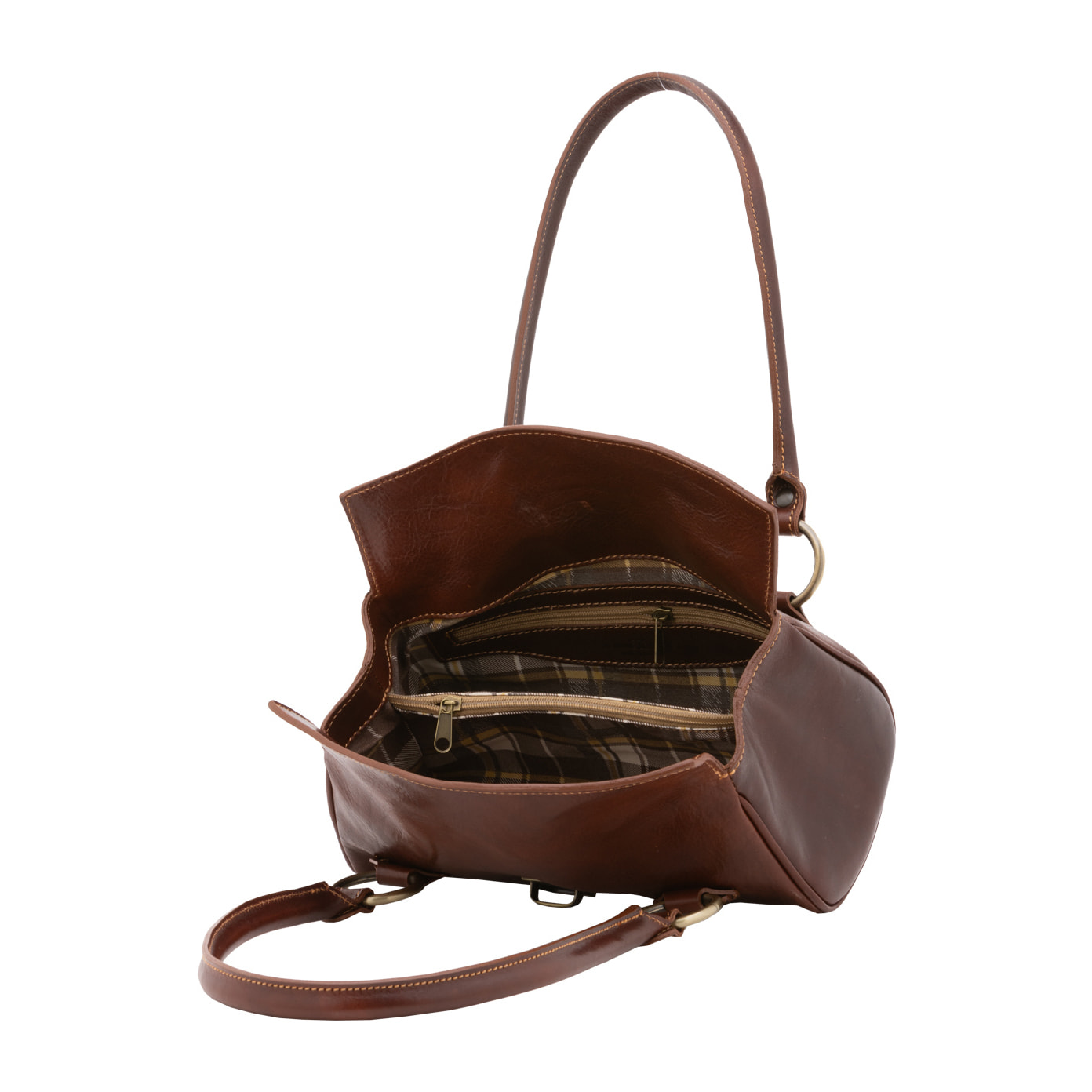 Borsa a mano da donna - Modello False - 100% pelle - 29.0 x 15.0 x 12.0 cm