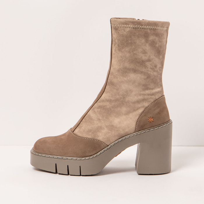 Botines con tacón 1973 NOBUCK TAUPE-BEIG/BERNA color Taupe-beig