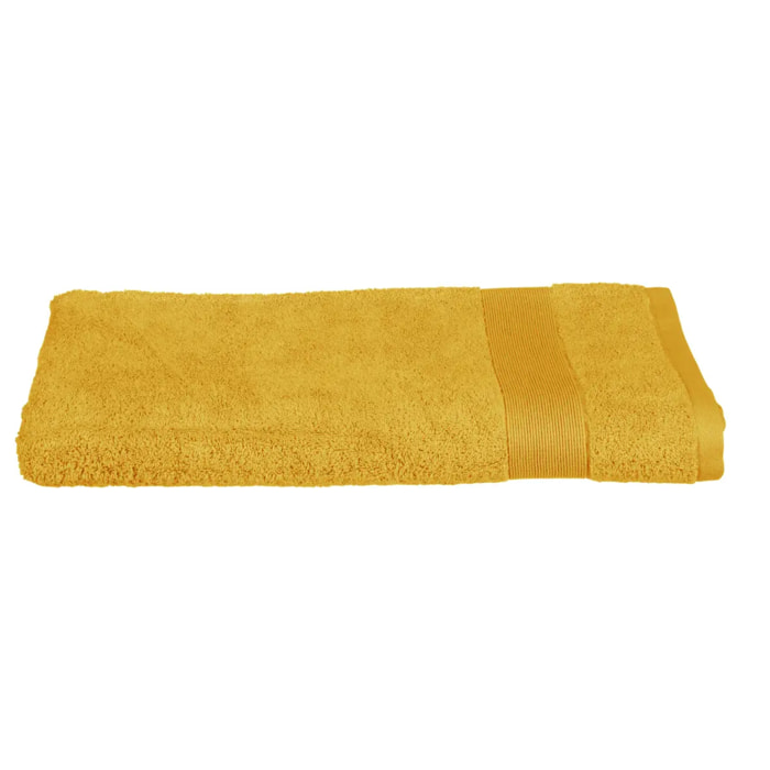 Drap de bain "Essentiel" coton jaune 100x150cm