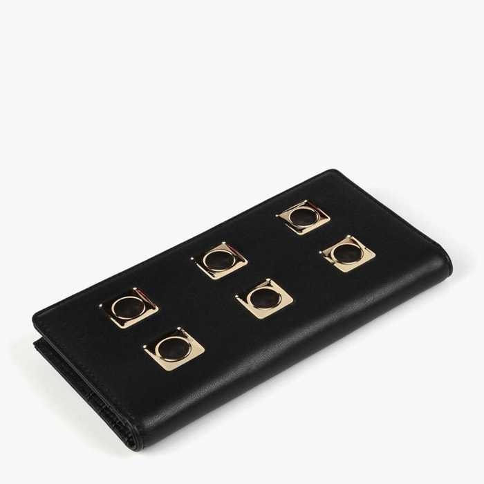 Portafoglio nero e dorato