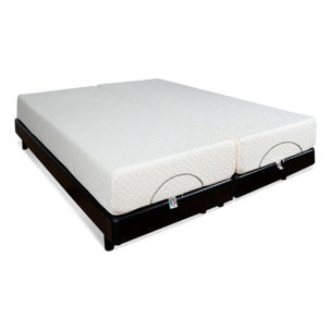 Ensemble Duo Bodysoft 2 places | Sommiers électriques + Matelas Mémoire de forme