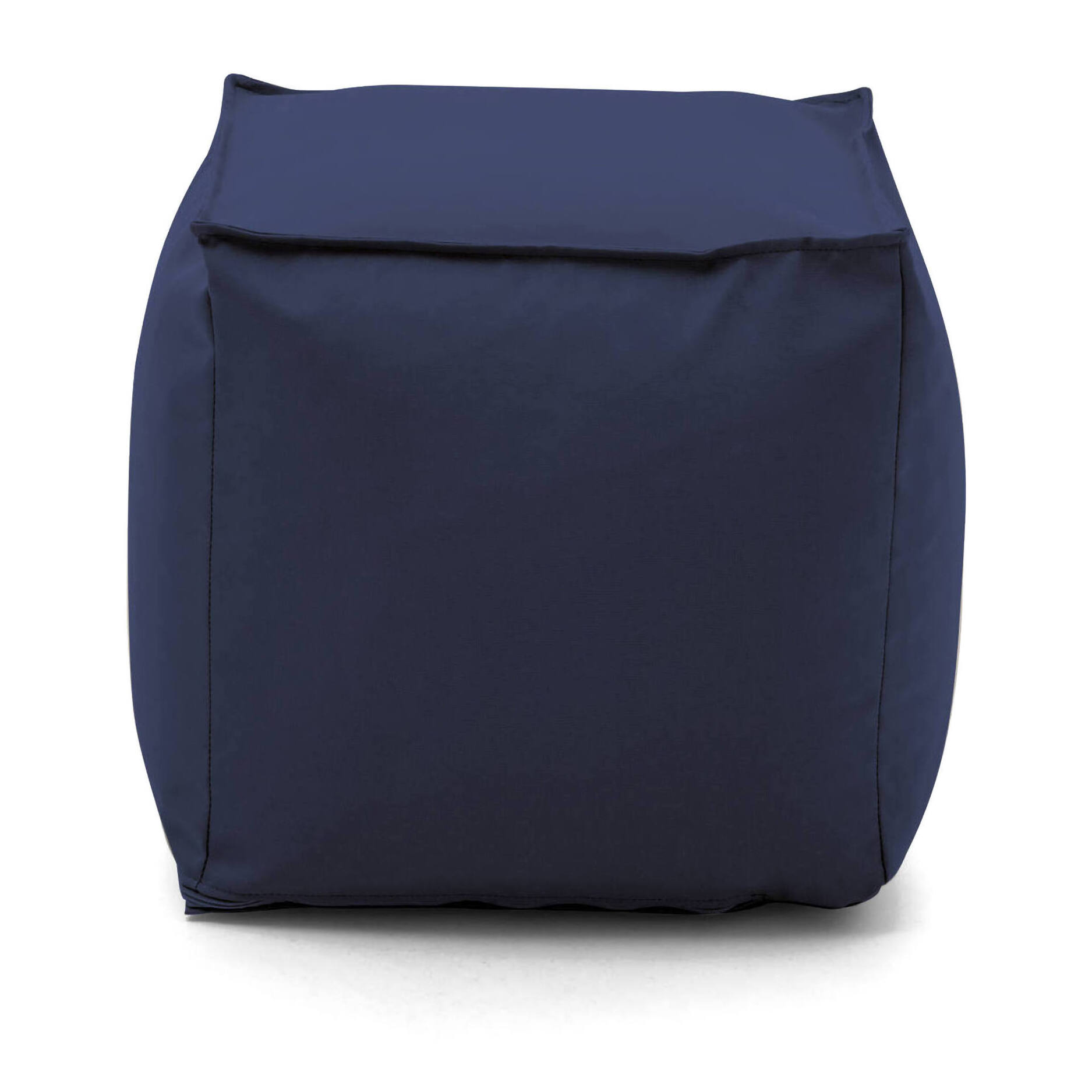 Pouf Aron, Pouf multifunzione, Poltroncina relax in tessuto imbottito, 100% Made in Italy, 45x45h45 cm, Blu