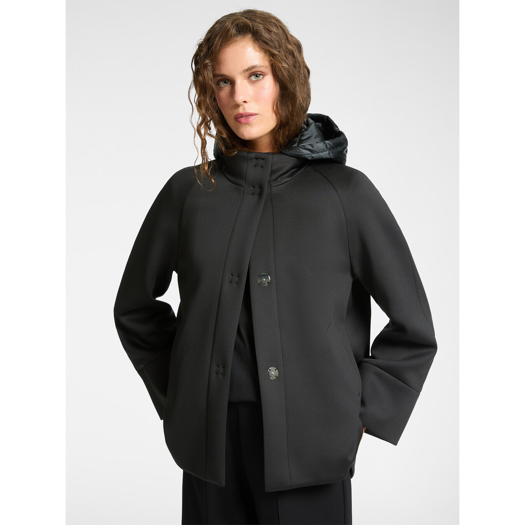 Elena Mirò - Chaquetón de tejido scuba - Negro