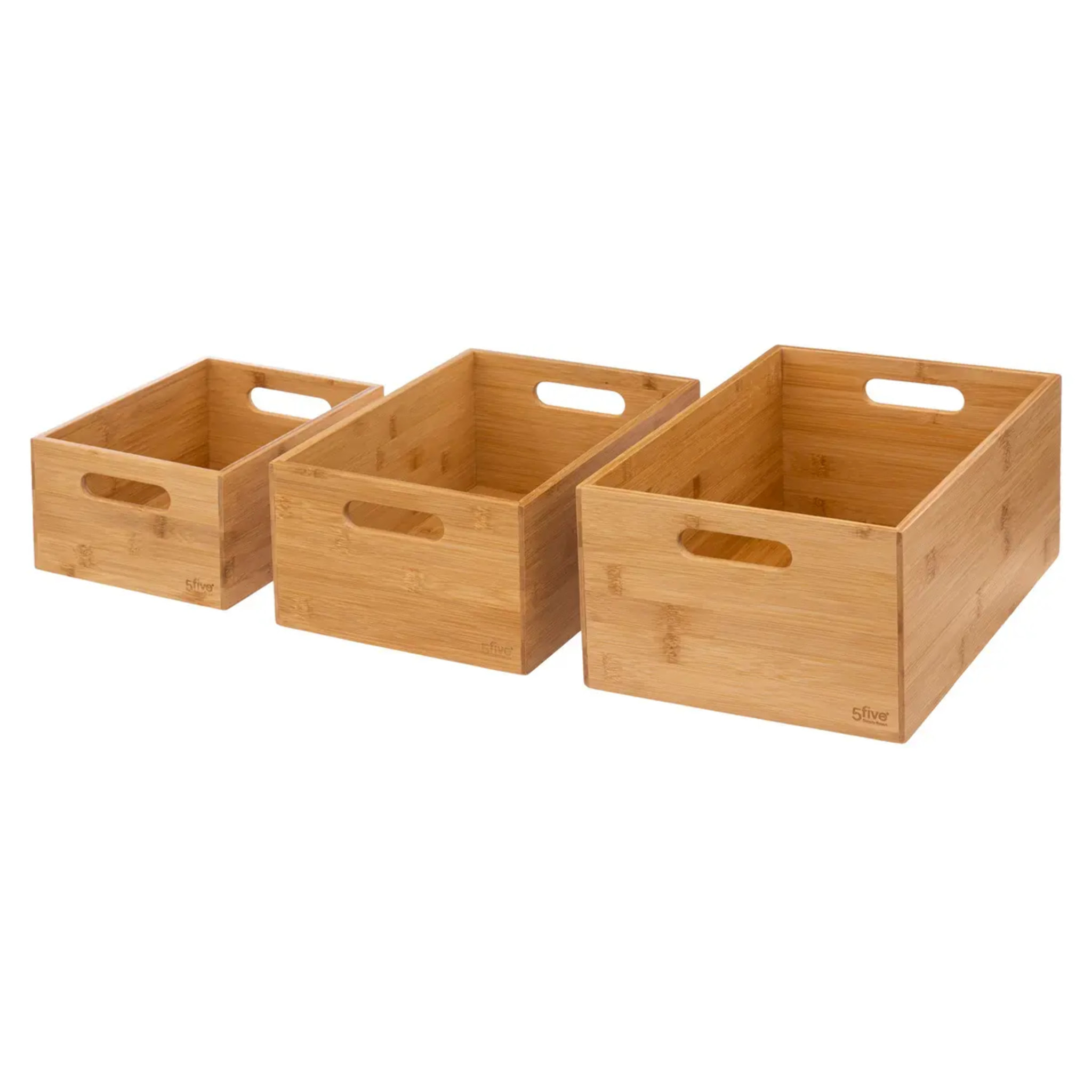 3 paniers rectangulaire angle bambou