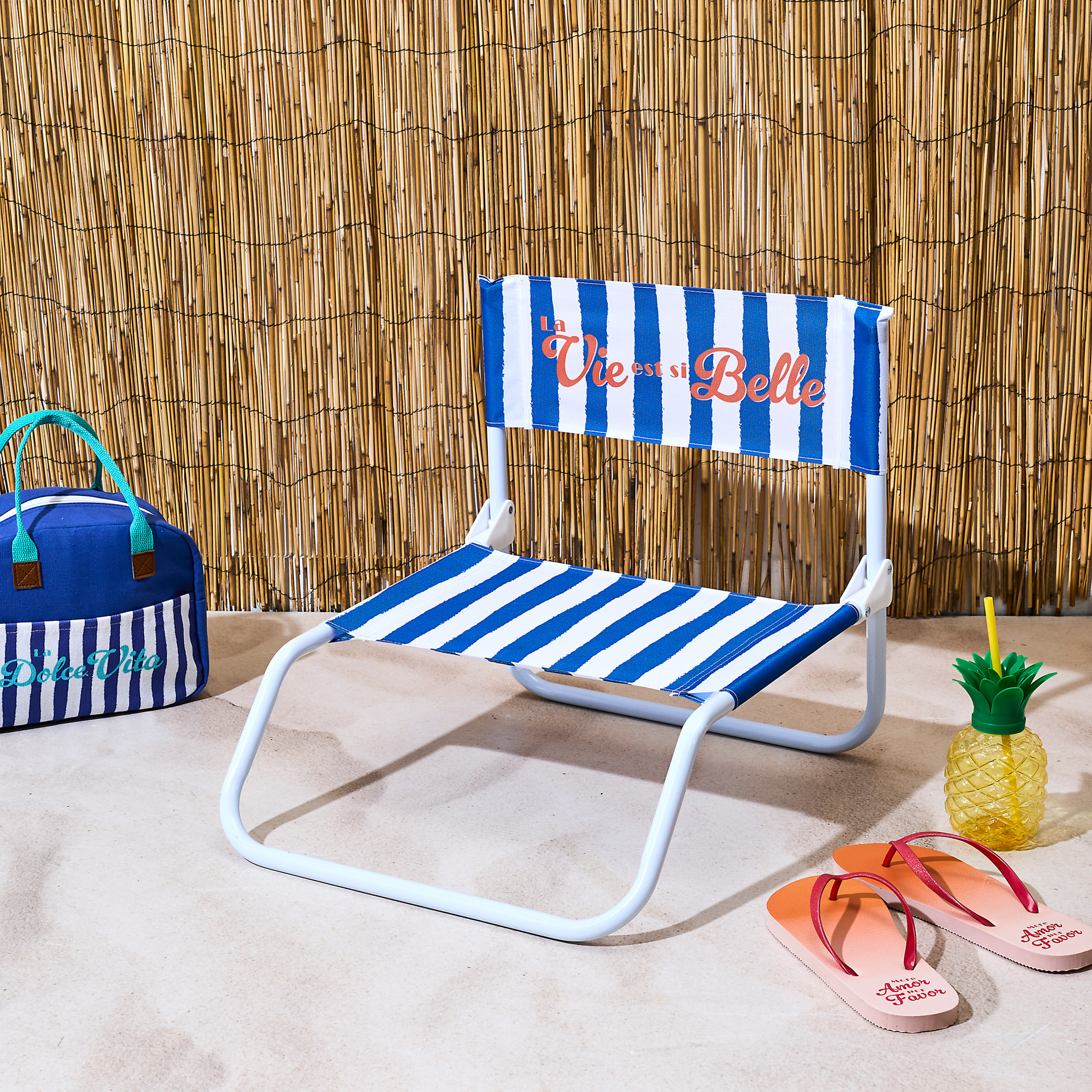 Chaise De Plage Dolce Vita Bleu - Lot De 6